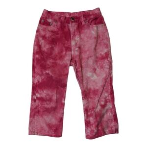 Vintage Northern Getaway Girls 7 Hot Pink Tie Dye Cropped Denim  Pants